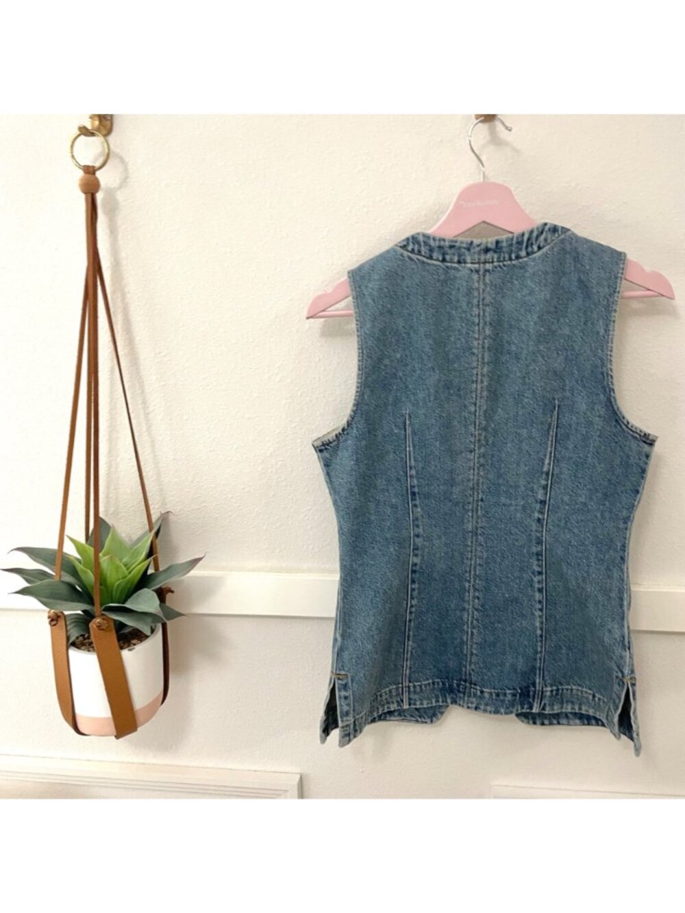 NWT Madewell Denim High Crewneck Vest Size 2 NU422 Billings Wash - Picture 7 of 7